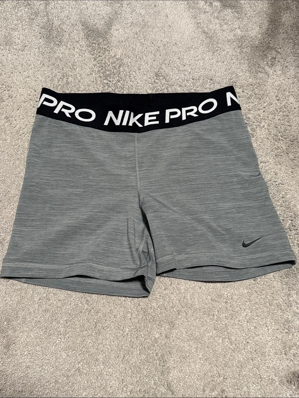 Nike Pro Gray and Black Bike Shorts